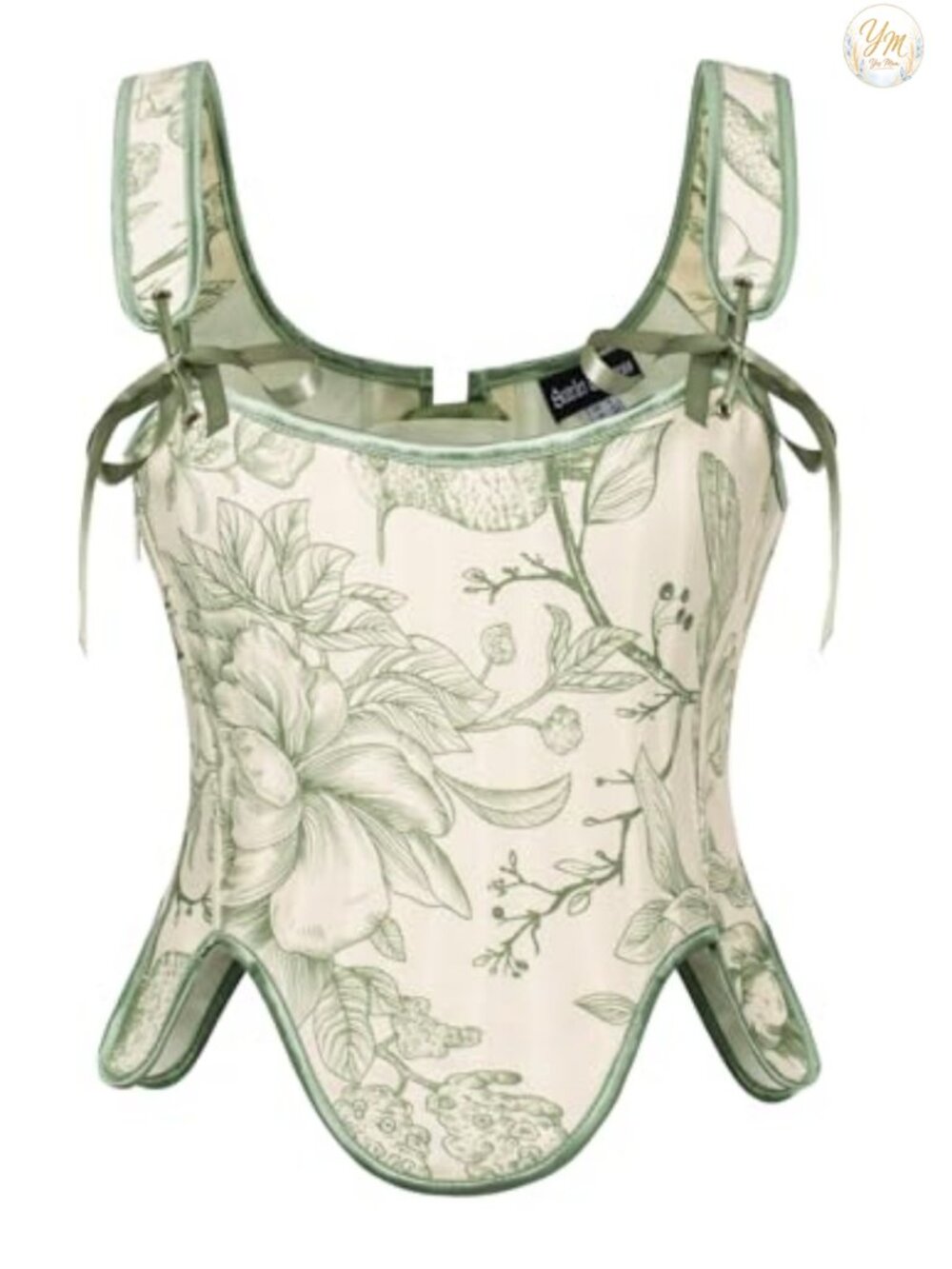 Scarlet Darkness Women's Renaissance Corset Top Floral Lace Up Bustier